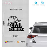 Road Safe Civil Engineer Decal for Vehicles